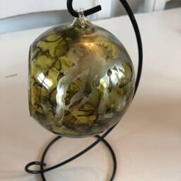 Hand Painted Tea Light Candle Holder. Green Home Decor, Ideal For Christmas & Birthday Gift Ideas - thumbnail 3