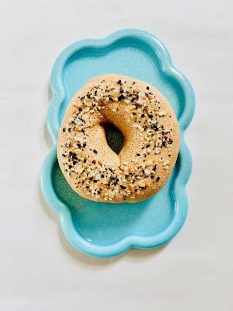 Everything Bagel Wall Hanging/Dopamine Decor/ Maximalist Fake Food/ Food Pop Art/ Sculpture/ Funky Decor/Kitchen - image 1