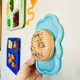 Everything Bagel Wall Hanging/Dopamine Decor/ Maximalist Fake Food/ Food Pop Art/ Sculpture/ Funky Decor/Kitchen - thumbnail 4