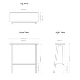 Modern Oak Entryway Console Table With Storage Shelf - thumbnail 4