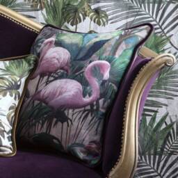 Flamingo Botanico Fabric By The Meter/Linen/Tissu/Linen/Fabric/Textile 3 Colours Carlucci - thumbnail 2