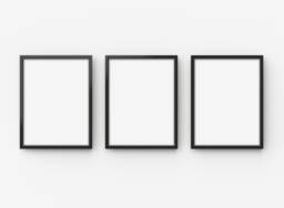 A4 A5 A2 A3 Thin Matt Black Photo Frame White Picture Frames Poster Handmade Wall Art Hanging - Portrait & Landscape - thumbnail 1