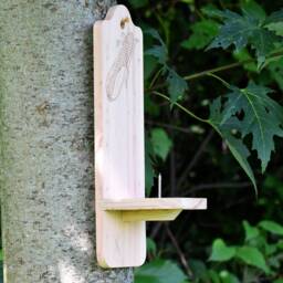 Corn Cob Squirrel Feeder - Handcrafted From Red Cedar Engraved Ear Of Nature & Garden Decor - thumbnail 3