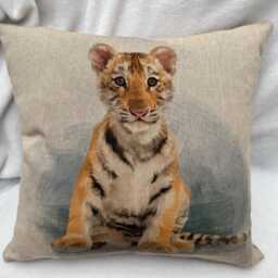 Animal Print Cotton Linen Cushion Cover 18 Inch Sofa Pillow - thumbnail 3