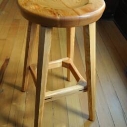 Hearth Stool - Counter Height W/Fixed Seat. Made To Order - thumbnail 2