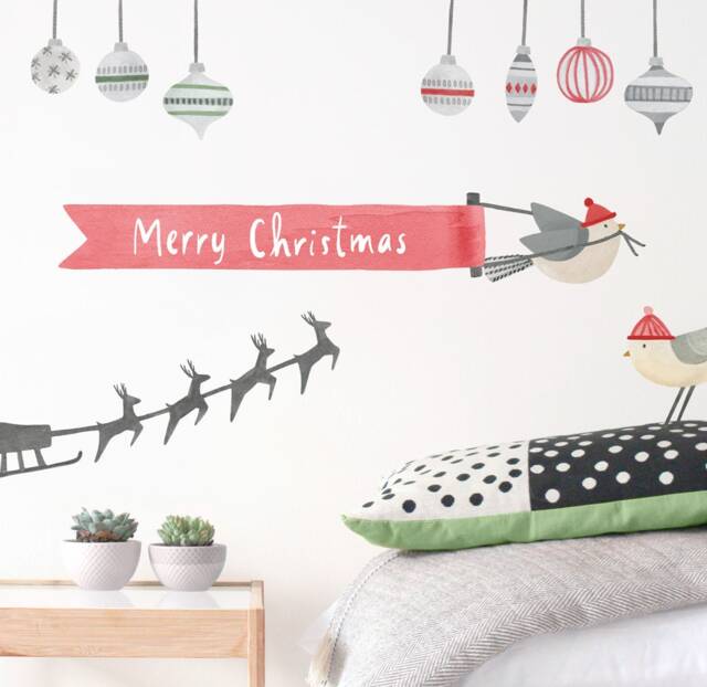 Holiday Extension Kit - Small Fabric Wall Decal Evergreen Mej - image 1