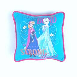 Upcycled Frozen Pillow Anna & Elsa T-Shirt Cushion - thumbnail 4
