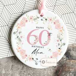 Personalised Gift Birthday Special Milestone 21 30 40 50 60 70 Any Age Floral Ceramic Small Vase Jug Mug Mum Friend Nanny - thumbnail 3