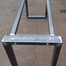 Strong Sturdy Metal Table Frame Retro Industrial Steel Desk Bar Breakfast Island With Double Bolted Support - thumbnail 3