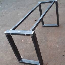 Strong Sturdy Metal Table Frame Retro Industrial Steel Desk Bar Breakfast Island With Double Bolted Support - thumbnail 2
