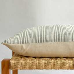 Gray Dot Block Print Mudcloth Hmong Pillow Case - thumbnail 3