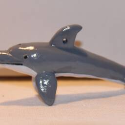 Bottlenose Dolphin Figurine, 100% Handmade - thumbnail 2