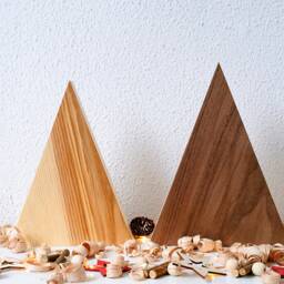 Wood Christmas Tree, Set Of 2 Rustic Decor Wooden Farmhouse Mini Tree - thumbnail 2