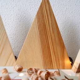 Wood Christmas Tree, Set Of 2 Rustic Decor Wooden Farmhouse Mini Tree - thumbnail 3