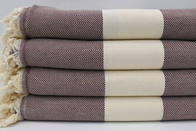 "Burgundy Blanket, Aztec Throw, Turkish Blanket, 79""x91" - image 1