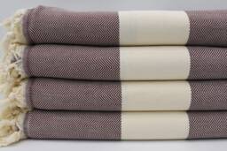 "Burgundy Blanket, Aztec Throw, Turkish Blanket, 79""x91" - thumbnail 1