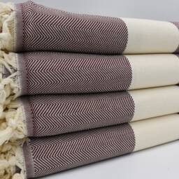 "Burgundy Blanket, Aztec Throw, Turkish Blanket, 79""x91" - thumbnail 3