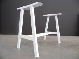 "Counter Height Handcrafted A-Frame Metal Table Base, Customizable Sizes, 35"" H X 24"" W 52"