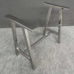 "Counter Height Handcrafted A-Frame Metal Table Base, Customizable Sizes, 35"" H X 24"" W 52" - thumbnail 2