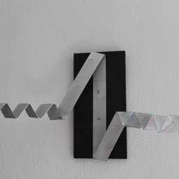 "Large Modern Abstract Wood Aluminum Art Wall Sculpture""Heartbeat" - thumbnail 3