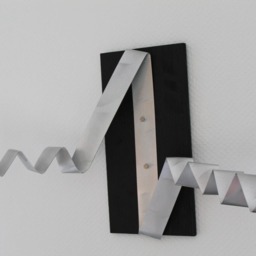 "Large Modern Abstract Wood Aluminum Art Wall Sculpture""Heartbeat" - thumbnail 4