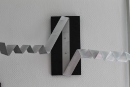"Large Modern Abstract Wood Aluminum Art Wall Sculpture""Heartbeat" - thumbnail 1