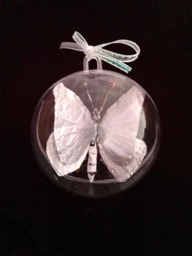 Butterfly Foil Sculpture Handmade Christmas Ornament - thumbnail 1