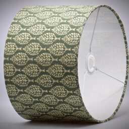 Dark Green Tree Lampshade Table Floor Lamp/Ceiling Pendant Small Medium Large 15cm 20cm 25cm 30cm 35cm 40cm Fabric Drum Light Shade - thumbnail 3