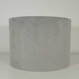 Silver Grey Velvet Drum Lampshade Table/Floor Lamp Or Pendant/Ceiling - thumbnail 3