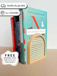 Bookends Rattan Decorative Arches Bookshelf Decor Buchstutze Book Rack Home Storage Mid Century Modern Bookend Bookcase Serre-Livres - thumbnail 1