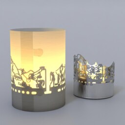 Interlaken Skyline Gift Tube Shadow Play - Stunning Souvenir Candle With Silhouette Projection For Fans Swiss Must-Have D??cor - thumbnail 4