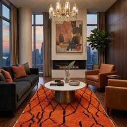 Handmade Berber Wool Rug Moroccan Boho Area Rug - thumbnail 3