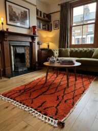 Handmade Berber Wool Rug Moroccan Boho Area Rug