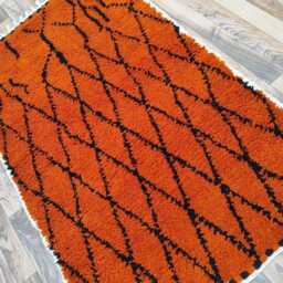 Handmade Berber Wool Rug Moroccan Boho Area Rug - thumbnail 2