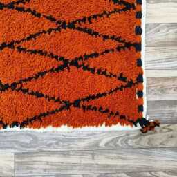 Handmade Berber Wool Rug Moroccan Boho Area Rug - thumbnail 4