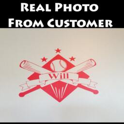 Name Wall Decals - Sport Baseball Decal- Nursery Vinyl Sticker Logo Boy Room Decor Bedroom Window Na319 - thumbnail 4