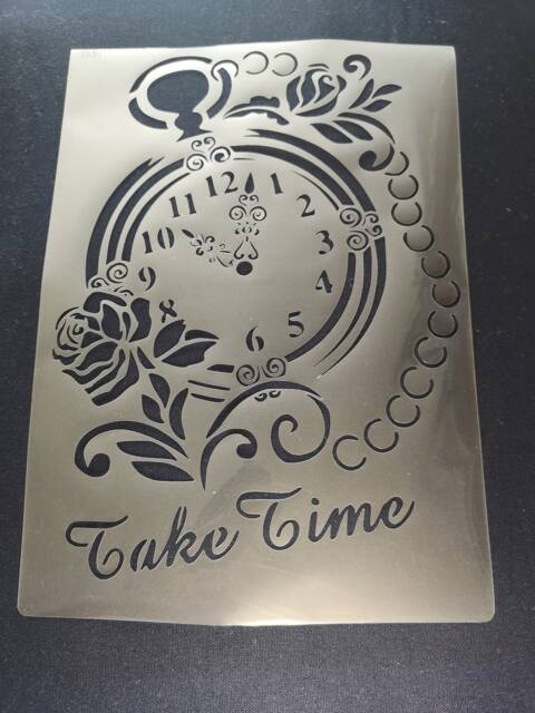 Clock Stencil, Flexible, Reusable, 125Micron, Wall Decor, Home Decor, Furniture Painting, Card Making, Craft Stencil From Bitofeverythingbyb