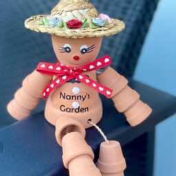 9Th Pottery Anniversary Gift, Personalised Plant Pot Person, Flowerpot Man Garden Ornament, Terracotta Gift For Couple - thumbnail 3