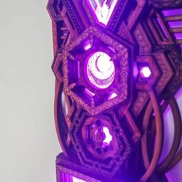 Chakras Light Sculpture Laser Cut Wood Mandala, Color Changing Led Art - thumbnail 4