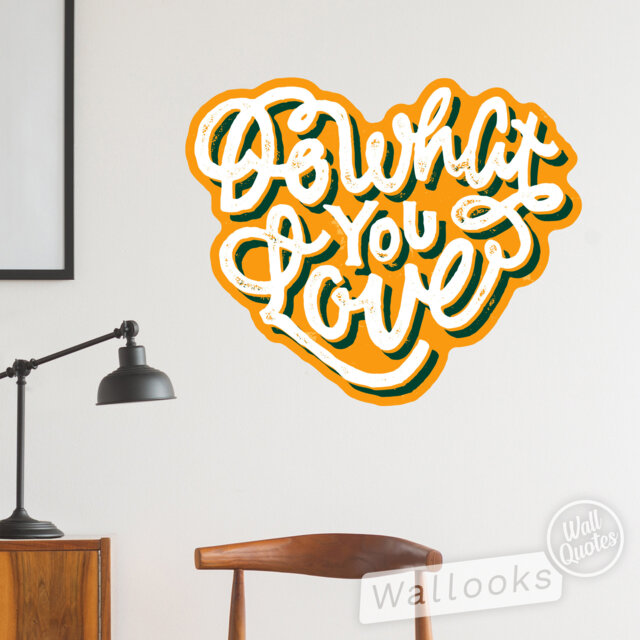Do What You Love Wall Quote, Inspirational Message, Words, Self Adhesive Sticker, Peel & Stick Decal - image 1