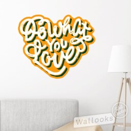 Do What You Love Wall Quote, Inspirational Message, Words, Self Adhesive Sticker, Peel & Stick Decal - thumbnail 2