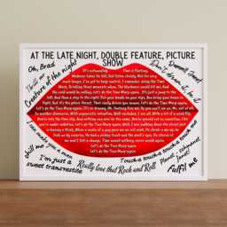 Rocky Horror Picture Show Wall Art, A4 Print, High Quality Poster, Time Warp Lyrics, Movie Quotes, Gothic Decor, Rock Theatre Art - thumbnail 1