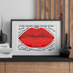 Rocky Horror Picture Show Wall Art, A4 Print, High Quality Poster, Time Warp Lyrics, Movie Quotes, Gothic Decor, Rock Theatre Art - thumbnail 3