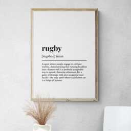 Rugby Funny Definitions Set Of 6 Prints, Sport Wall Decor - thumbnail 3