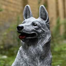 Large German Shepherd Statue Stone Dog Memorial Sculpture Outdoor Dog Decoration Concrete Garden Guard Figurine Pet Tribute Lover - thumbnail 3