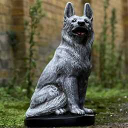 Large German Shepherd Statue Stone Dog Memorial Sculpture Outdoor Dog Decoration Concrete Garden Guard Figurine Pet Tribute Lover - thumbnail 2