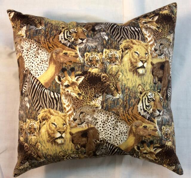 Leopard Print Pillow - Safari Jungle Animal Throw Lions Tigers Bears Zebra Cheetah Giraffes Camel Wild Decor Accent - image 1