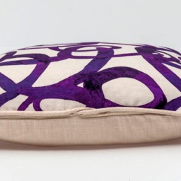 steve Mckenzie Purple Loop Pillow Cover, Belgian Linen Blend - thumbnail 3