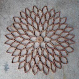 Golden Dahlia Paper Wall Art Distressed Home Decor, 22-Inch - thumbnail 2
