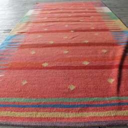 New Kilim, Lovely Kilim Rug, Colorful Rug, About 6x3 Feet Rug, Red Rug, Turkish Rug, Kilim, Nursery Rug, Handmade Rug, Organic Rug - thumbnail 4